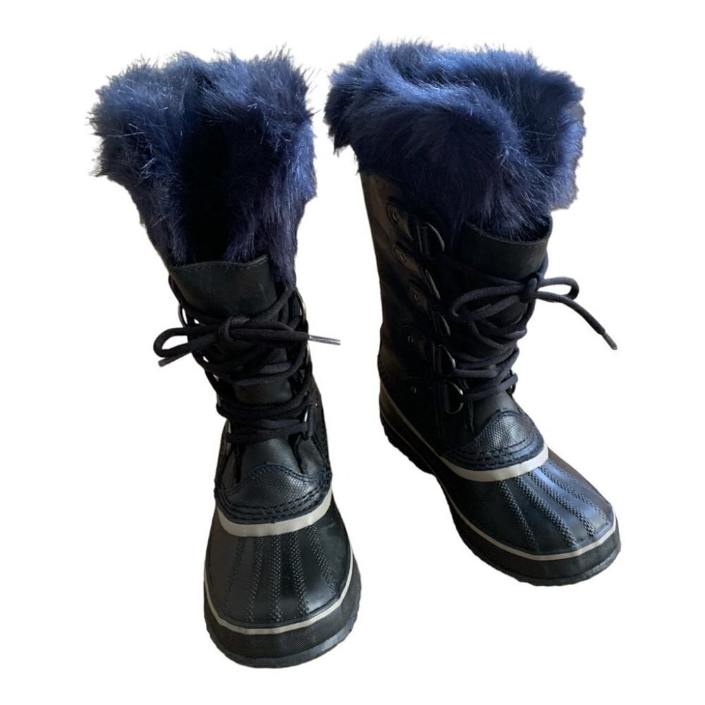 Sorel Joan of Arctic Obsidian leather upper waterproof boots size 5